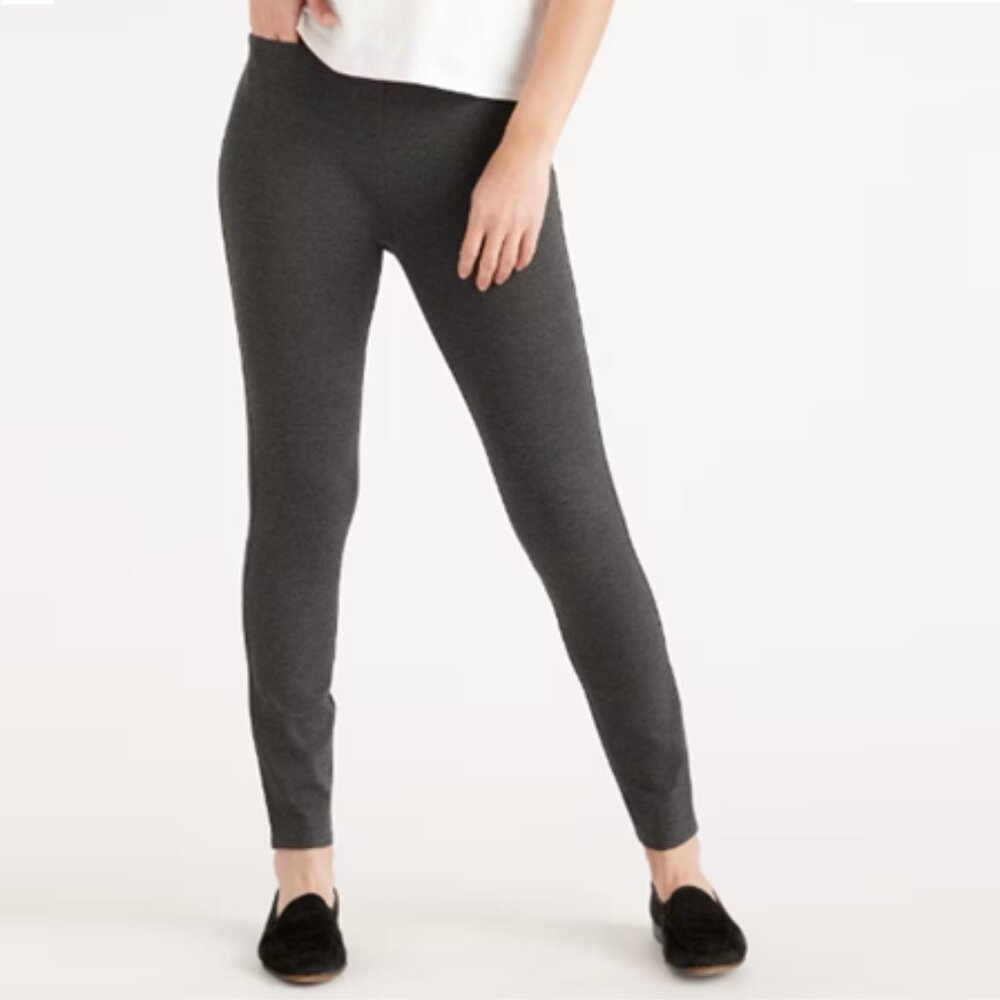 Quince Charcoal Gray Ponte Pants - Skinny Leg - S Regular - 27" Inseam - NWT